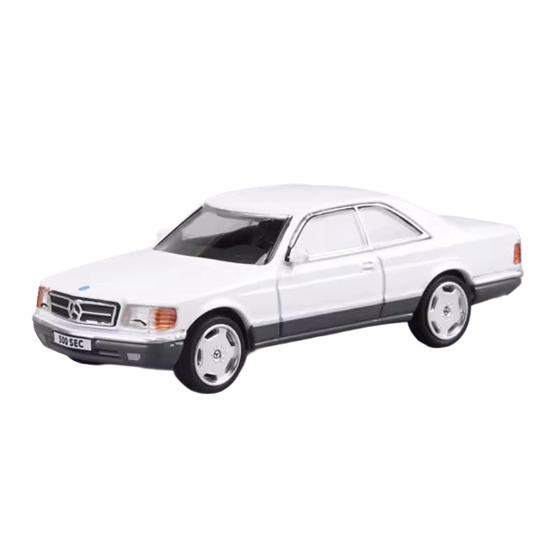 White Mercedes 500SEC Toy 1/64