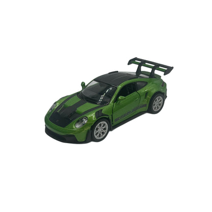 Green GT3RS Toy with Silver Wheels