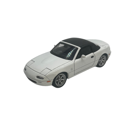 White Miata Toy with Silver Wheels