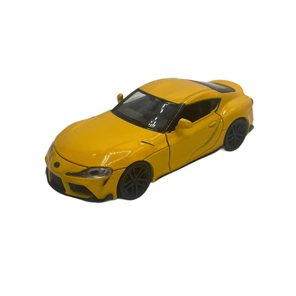 Yellow Supra Toy with Black Wheels